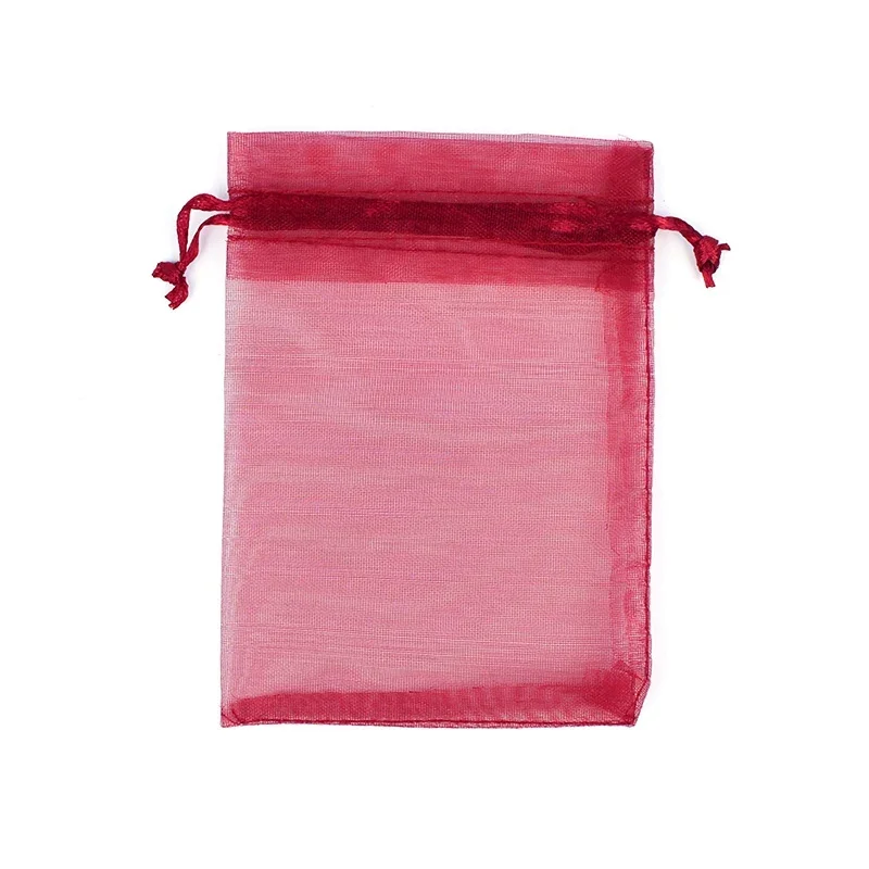 200 Stück 13 x 18 15 x 20 cm tragbare Organza-Beutel mit Kordelzug, Geschenkbeutel, Sacchetti Gioiello, Farbgebung, Hochzeit, Weihnachten, individuelles Logo – Detail 8