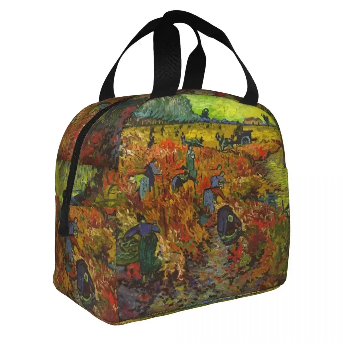 

Red Vineyards At Arles Insulated Lunch Bags Large Vincent Van Gogh Reusable Cooler Bag Tote Lunch Box Work Picnic Food Bag