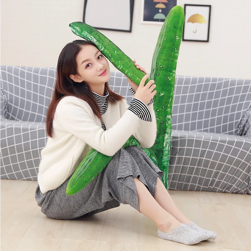 50/70/110cm Huge Creative Simulation Cucumber Plush Toy Soft Stuffed Cute Fruits Pillow Funny Kids Children Birthday Gift Doll