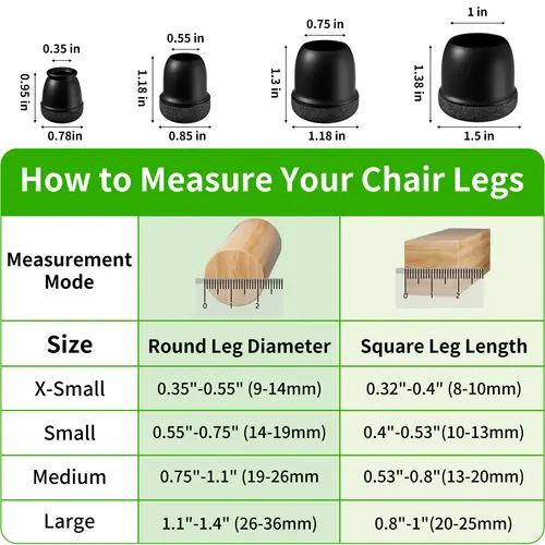 16PCS Chair Leg Protectors Silicone with Thick Wrap Felt Furniture Leg Pads for Protecting Floors from Scratches and Noise - Image 6