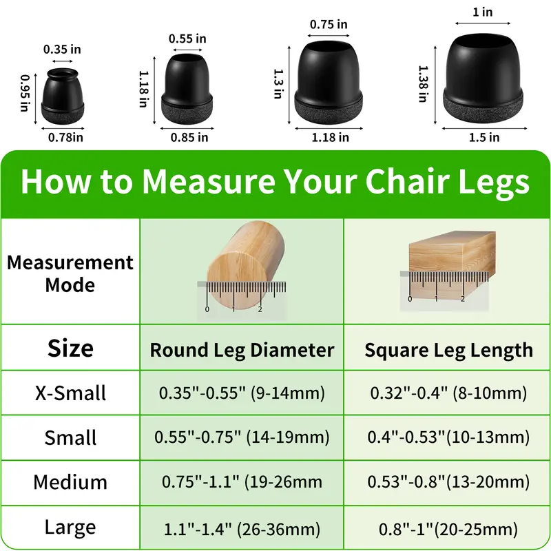 16PCS Chair Leg Protectors Silicone with Thick Wrap Felt Furniture Leg Pads for Protecting Floors from Scratches and Noise - Image 6