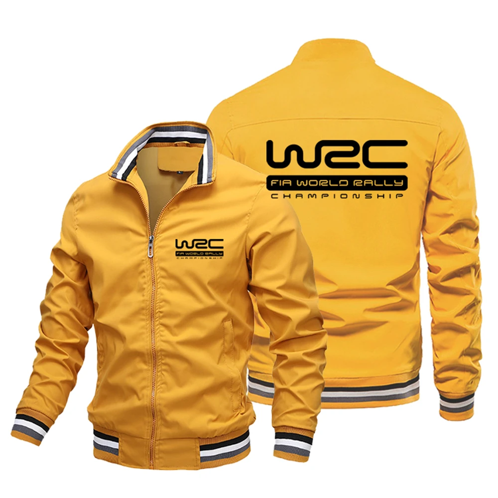 Spring and Autumn Season Stand-up Collar Jacket Jacket WRC Championship Biker Jacket Thread Closure Men's Oversized Clothing