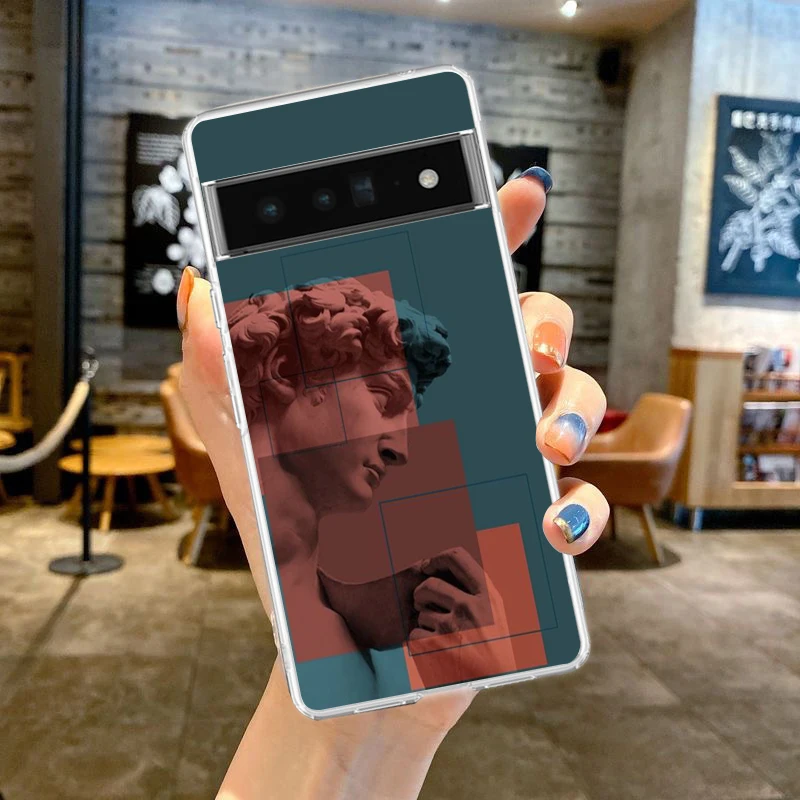 Artistic Aesthetic David Eyes Shockproof Transparent Phone Case