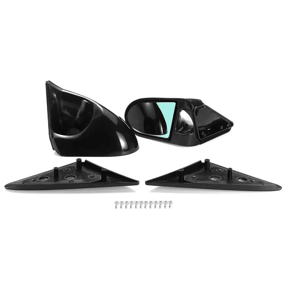 혼다 시빅 EG 2D 1992-1995 블랙/탄소 섬유에 대 한 2pcs 자동차 사이드 윙 뷰 미러 수동 조정 백미러