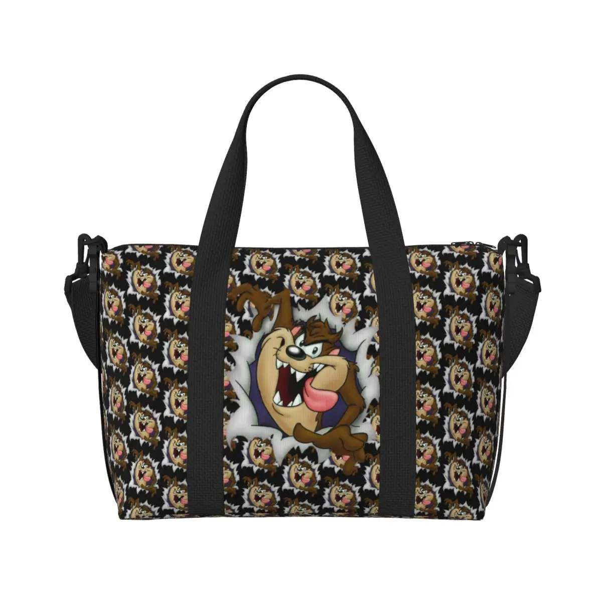 Tasmanian Devils Beach Tote Bag Women Extra Large Gym Carry On Taz Cartoon Comic Travel Shopping Bags travel bags duffel bag