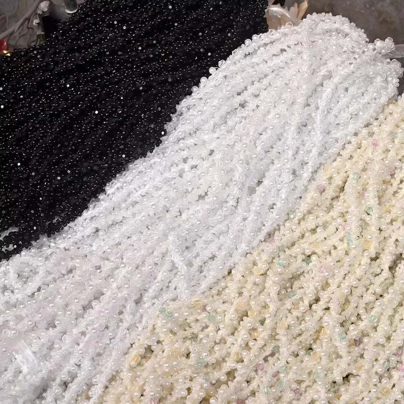 2 야드 가격 손으로 페르시 진주 레이스 웨빙 액세서리 diy 모자를 쓰고 있죠 의류 웨딩 드레스 장식 어깨 스트랩 레이스