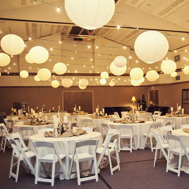 Paper Lanterns 30Pcs/set Chinese Hanging Round Lantern Lamp for Wedding Anniversary Birthday Party Decoration Christmas