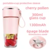Portable Juicer Usb Rechargeable Wireless Mini Smoothie Blender Mixer Fruit Juice Maker  Juicer Machine Glass Cup Lemon juicer 6