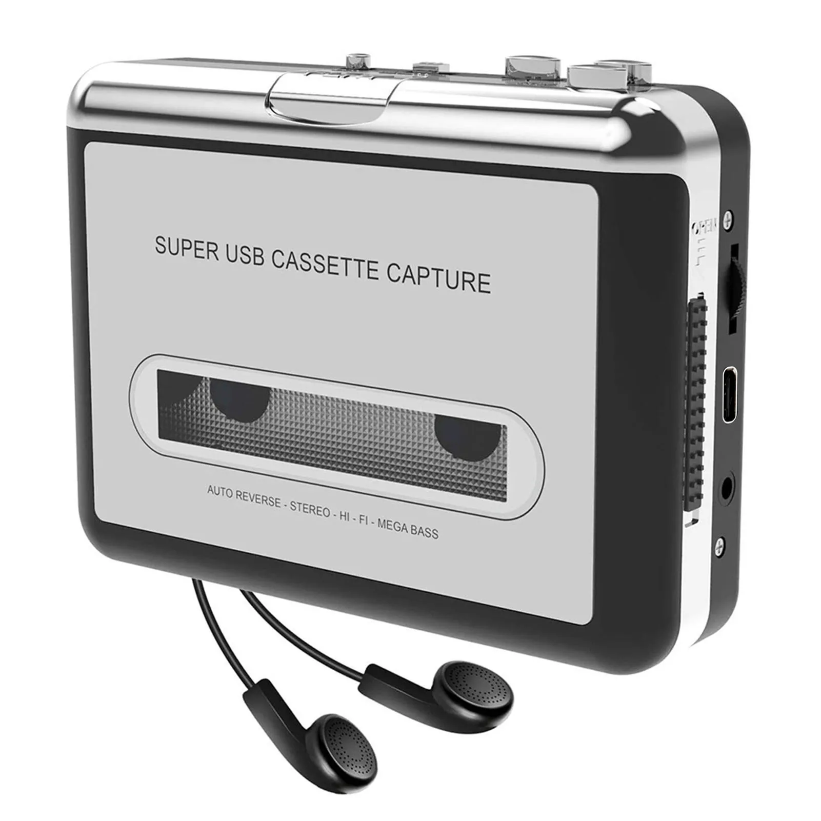 NEW USB Cassette Converter Cassette Tape to MP3 Converter HiFi Sound Quality Portable Music Player with Earphone