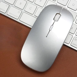 Wireless Rechargeable Ergonomic Gaming Mouse - Portable and Quiet (2.4Ghz - Sliver)