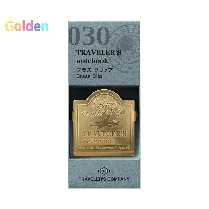 TRC 오리지널 빈티지 황동 클립 (여행자 노트북용) |   가죽 다이어리 메탈 홀더, 속지 정리용, 스티커 메모용