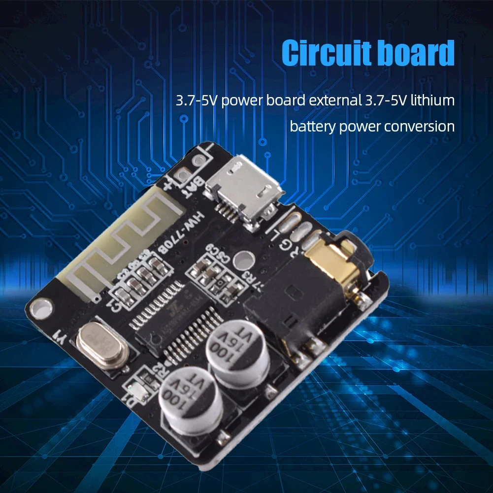 MP3 Lossless Decoder Board Bluetooth-Compatible 4.1/5.0 3.7-5V Wireless Stereo Music Module 2 Channels Micro USB 5V Powered