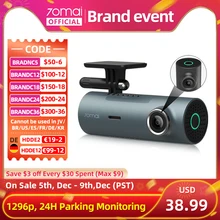 70mai Dash Cam M300 Car DVR 140° FOV 1296P Night Vision 70mai M300 Dash Camera Recorder Gray 24H Parking Mode WIFI & App Control