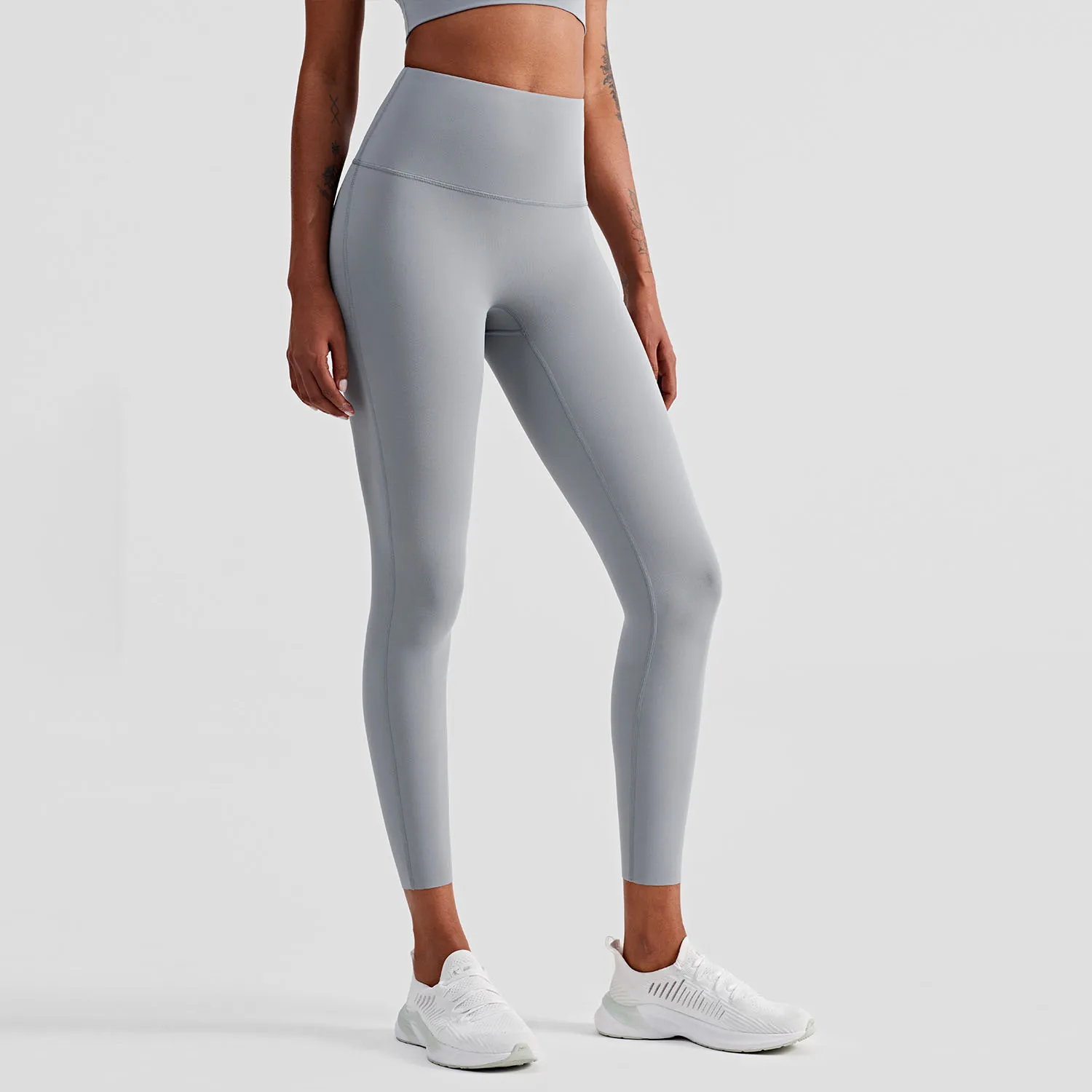 Lycar Fabric No Front Seam Women Yoga Leggings Soft Workout Tights Pants for Fitness Gym