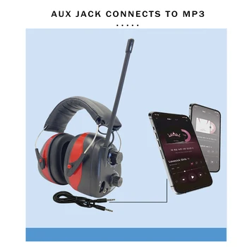 Cuffie Radio AM FM Olyga con Protezione Acustica SNR 28dB, Riduzione del Rumore, Paraorecchie di Sicurezza per Falciatura