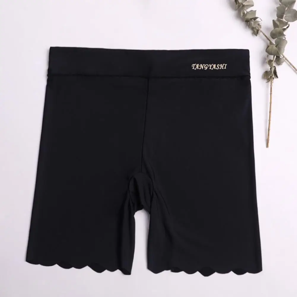 Chic Women Shorts Thin Solid Color Breathable Seamless Boxer Brief Panties Boxer Shorts Slimming