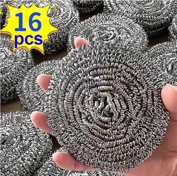 Stainless Steel Cleaning Ball Multipurpose Kitchen Pot Pan Rustproof Oil Removal Scrubber Heavy Duty Steel Wire Balls Wholesale