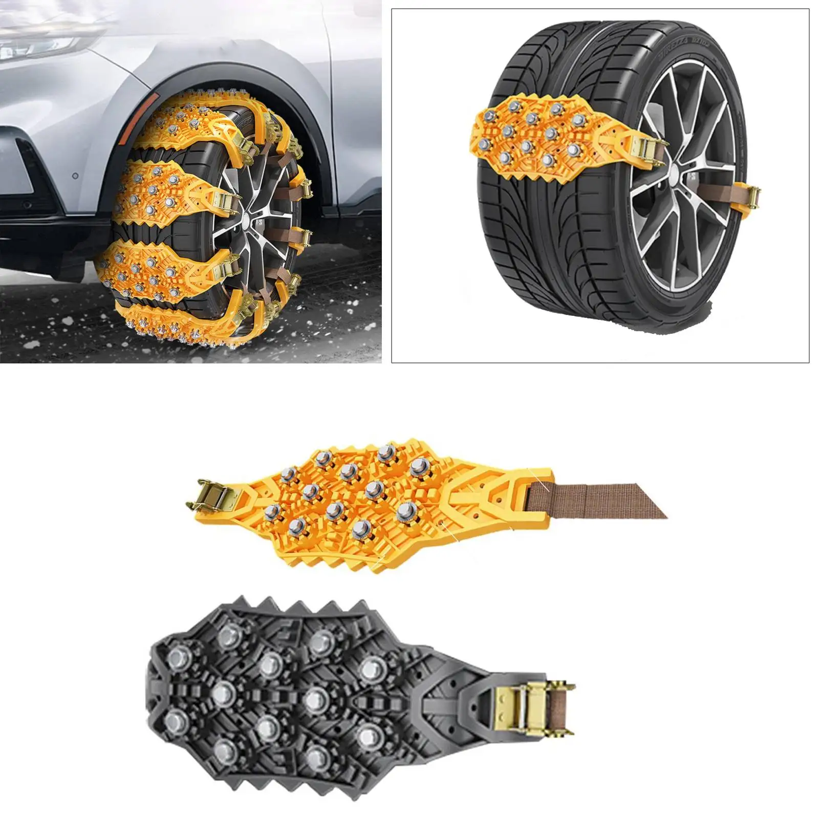 15.75x4.33' Car Snow Chain Anti Skid Chain Wheel Outdoor Emergency Tire for sedan vehicle SUV Truck Safe Driving