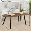 Small Coffee Table Cloud Shape Coffee Table Industrial Coffee Tables Wood Irregular Center Table Floor Table Mid Century 3