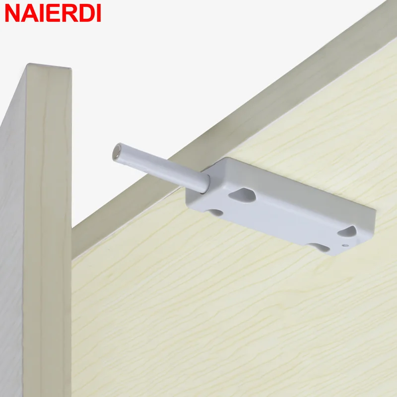 Magnetic Door Catch 2 Pieces ABS Heavy Duty Cabinet Catches Latch Hidden Kitchen Cabinet Handles Damper Buffer Hardware NAIERDI Magnetic Cabinet Catches Door Catches Magnetic Cabinet Latches Cabinet Door Latch