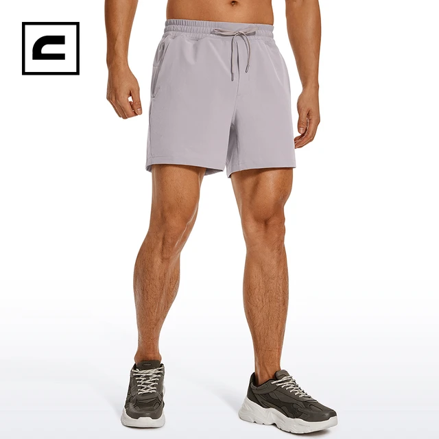 CRZ YOGA Men's Linerless Workout Shorts - 5'' Lightweight Quick