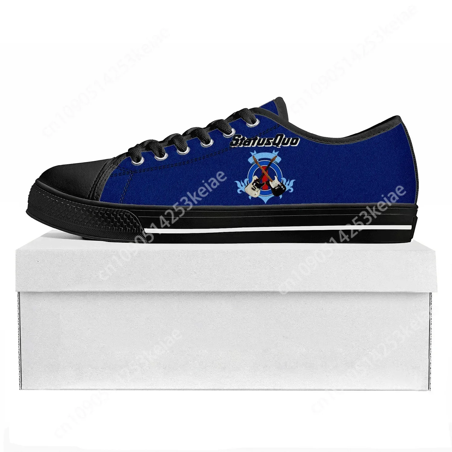 Status Quo Rock Band Fashion Low Top High Quality Sneakers Mens Womens Teenager Canvas Sneaker Casual Couple Shoes Custom Shoe 4