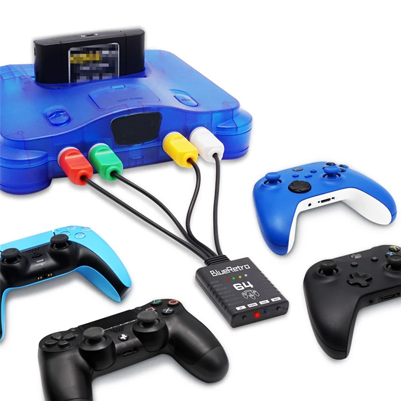 N64 콘솔용 Y60A Bluetooth 무선 게임 컨트롤러 어댑터 최대 4개의 무선 게임 컨트롤러 지원