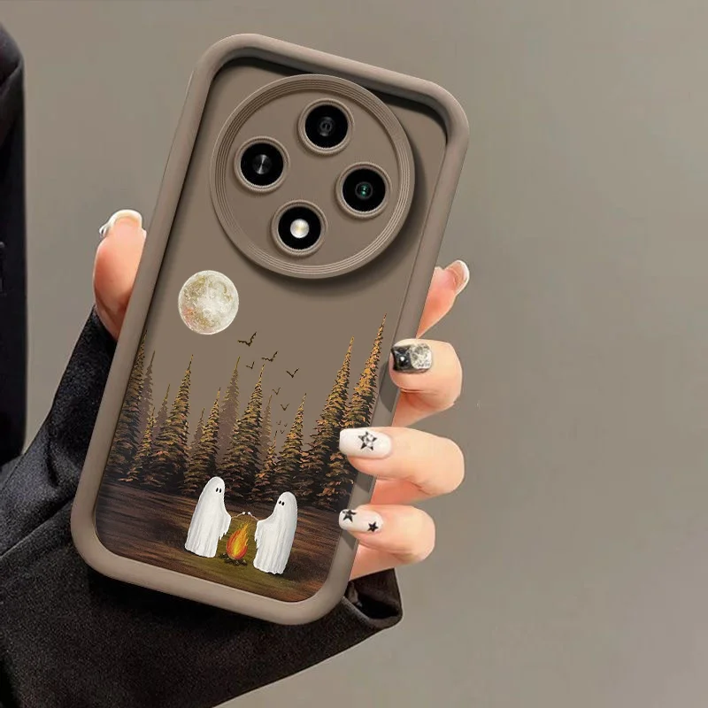Abstract Cute Ghost Pattern Halloween Soft Phone Case Cover