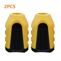 Set of 2 Universal Magnetic Drill Bit Rings - Powerful Magnetizer for Electric Screwdrivers (Yellow)