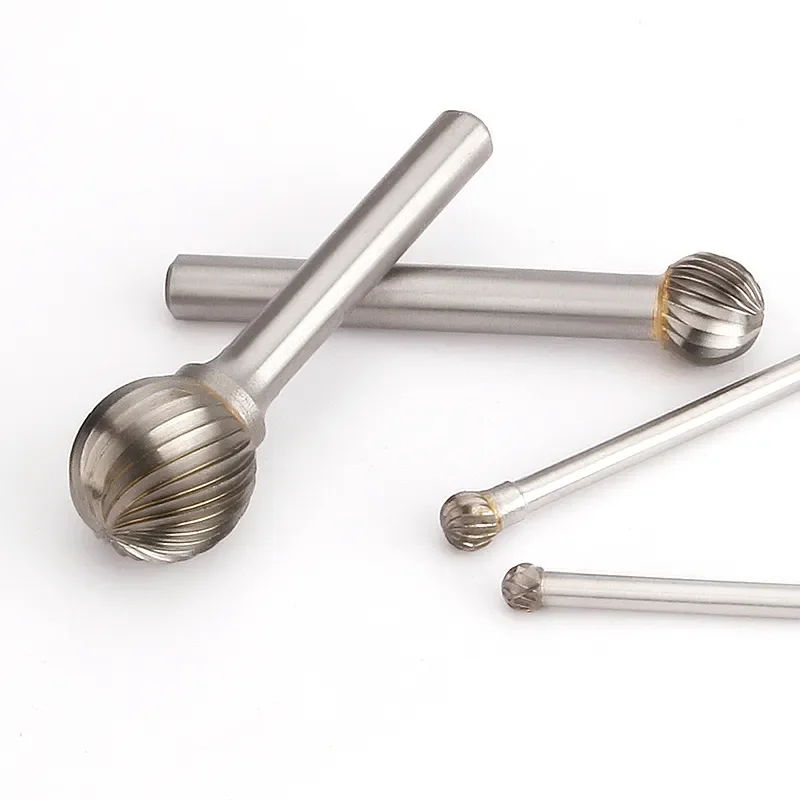 Description Picture 5 of itemYG8 Alloy Rotary File Carbide Grinding Head Tungsten Steel Milling Cutter File Single Slot Tooth Ball Head Round Ball D-Type