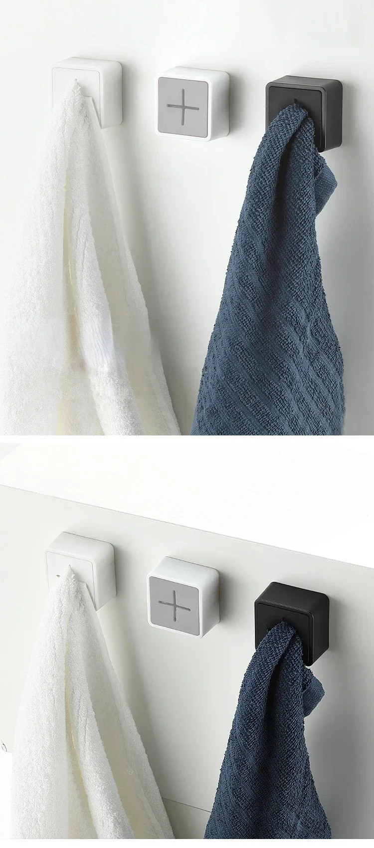 Description Picture 2 of itemTowel Plug Holder Punch Free Silica Gel Bathroom Organizer Rack Towels Storage Wash Cloth Clip Bathroom Kitchen Accessories Tool