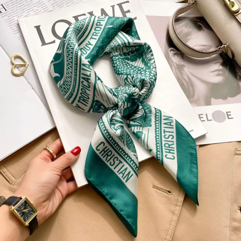 Women's Luxury Silk-Style Square Scarf 2