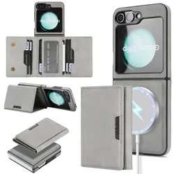 MagSafe Magnetic Card Holder with Wireless Charging and Inner Fabric Finish - Galaxy Z Flip5 (DK JJ3D16 QD3)