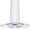 Range Hood 36 inch 700 CFM Ceiling Mount Kitchen Stove Hood Ducted with Tempered Glass 4 LED Lights Touch Control 3 Speed 1