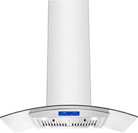 Range Hood 36 inch 700 CFM Ceiling Mount Kitchen Stove Hood Ducted with Tempered Glass 4 LED Lights Touch Control 3 Speed 1