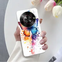 Luxury Transparent Soft Silicone Floral Phone Case - Enhanced Protection Design for ZTE Nubia Focus 5G (TM2716)
