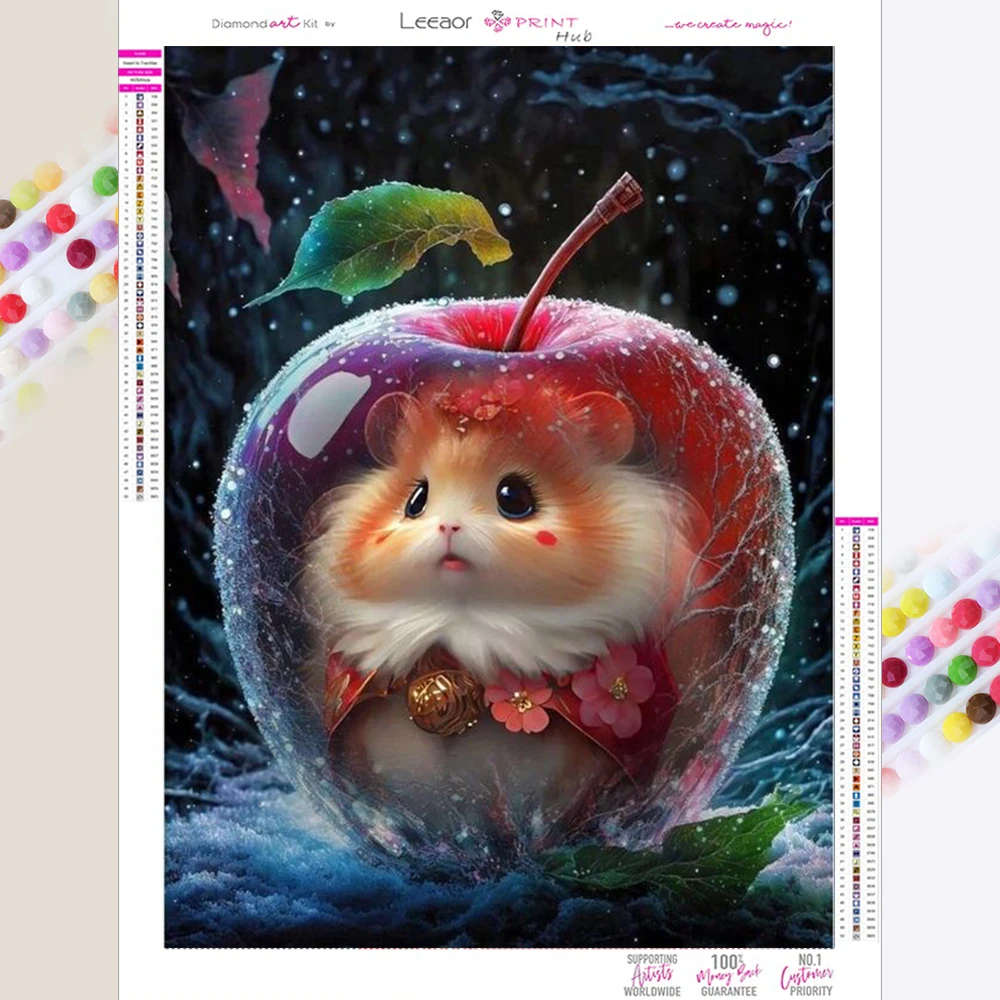 

Алмазная живопись 2024 фантазия яблоко полная Алмазная мозаика вышивка крестиком 5d Diy Вышивка комплекты, украшение для дома мультфильм искусство подарок