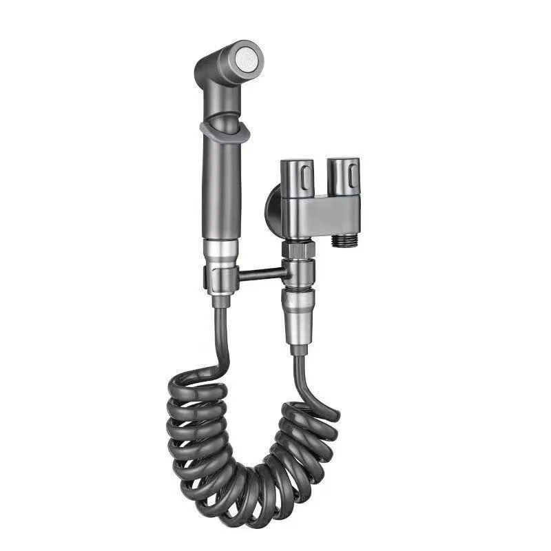 Hygienic shower toilet bidet sprayer shower head double outlet angle valve wall-mounted double outlet bidet toilet accessories 6