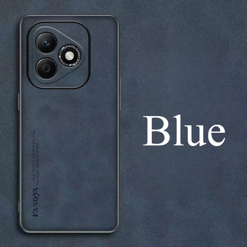 Enhanced Plain PU Leather Phone Case with Smart Matte Soft Silicone Shockproof Protection Cover