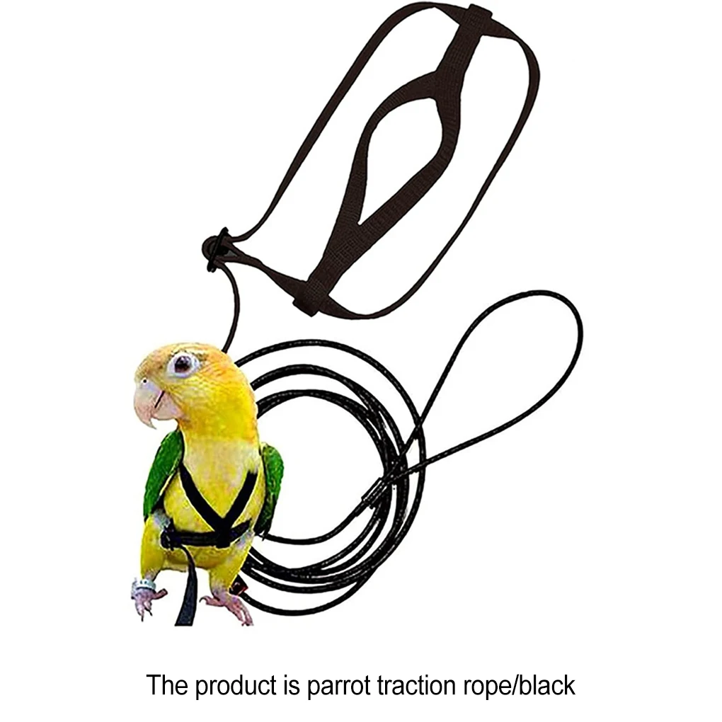 Adjustable Bird Leash And Harness Convenient And Durable Made With Nylon Easy To Wear Parrot Harness