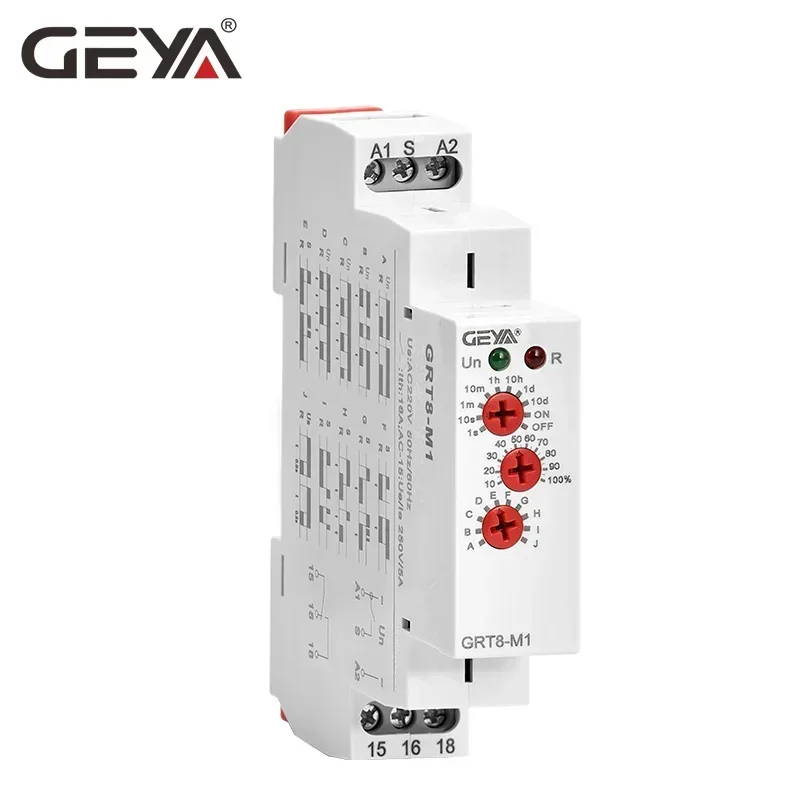 GEYA Multifunction Timer Relay Electronic Adjustable or Digital Setting Timer Switch 12V 24V 48V 110V 220V GRT8-M GRT8-K 2