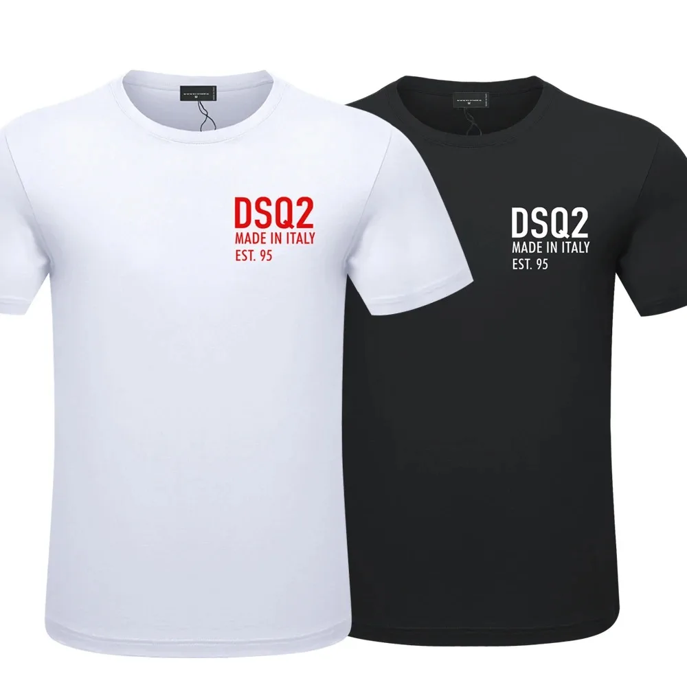 

2024 Mens Summer Print T-Shirt DSQ2 Brand Men's and Women's Mens Casual Loose Cotton Short Sleeve Couple High Quality T-shirt