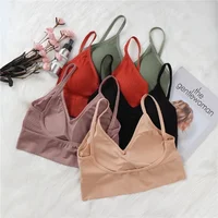Kit 4 ensemble de soutien-gorge sans couture pour femmes, soutien-gorge Sexy en coton au dos beau, sous-vêtements rembourrés confortables et respirants 4