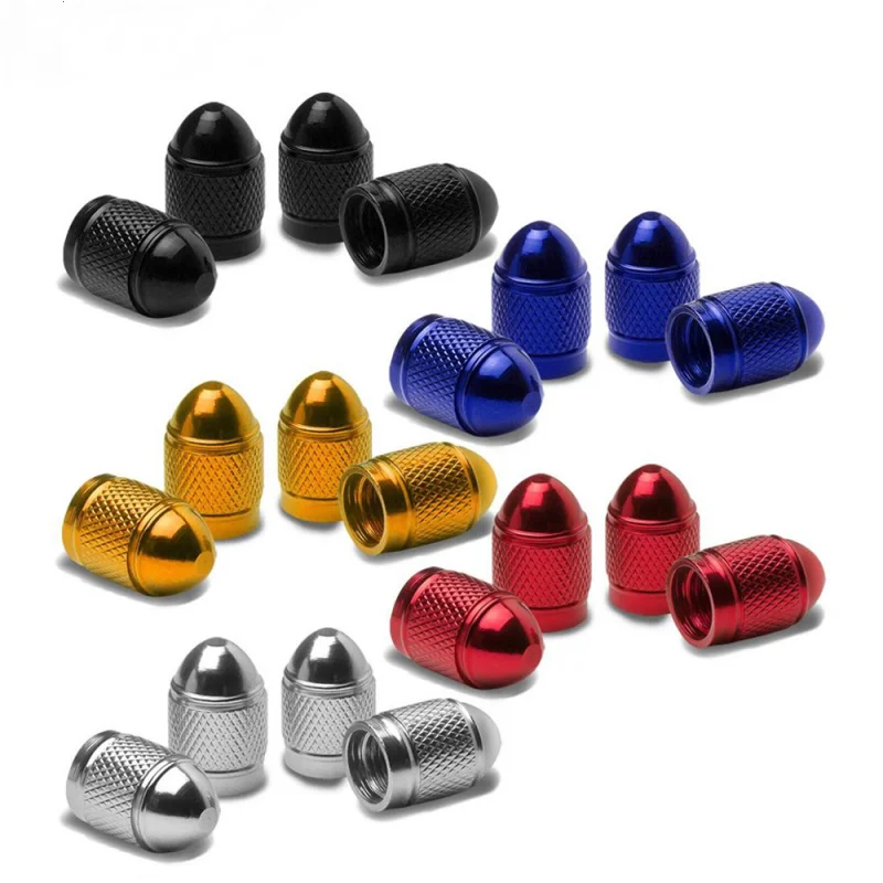 4pcs Dustproof Caps Car Tire Valve Stem Caps Bolt In Car Truck Bike