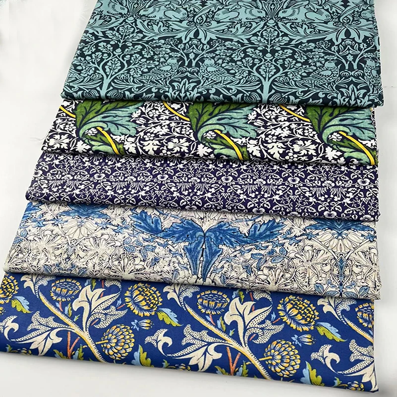 William Morris Vintage Floral 100% Cotton Fabric for Sewing and DIY Crafts
