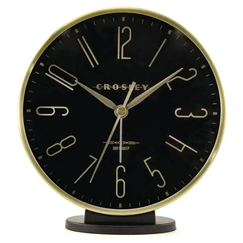 

and Gold Vintage Modern Sweep Analog QA Table, Desk or Mantel Alarm Clock