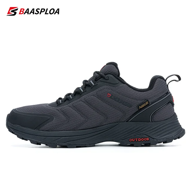 Baasploa Man Hiking Shoes Wear-Resistant Sneakers Non-slip Men Outdoor Sneaker Waterproof Light Male Walking Shoes Comforty 2023 2