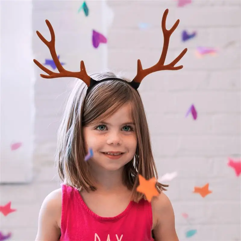 1PC Deer Antlers Costume Headband Reindeer Antlers Hair Hoops Xmas Headbands Lighted Christmas Headwear Xmas Costume Headdress hair accessories hair headband deer ears headgear