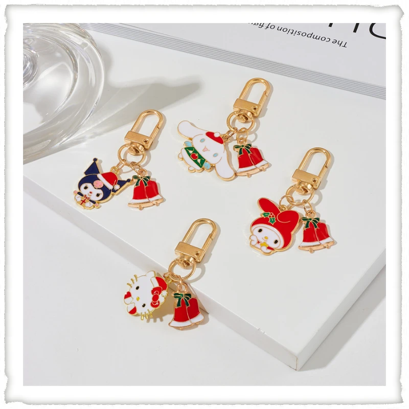 

Christmas Anime Sanrio Hello Kitty Anime Cartoon Keychain Kulomi Cinnamon Dog Melody Accessories Christmas Gifts for Friends