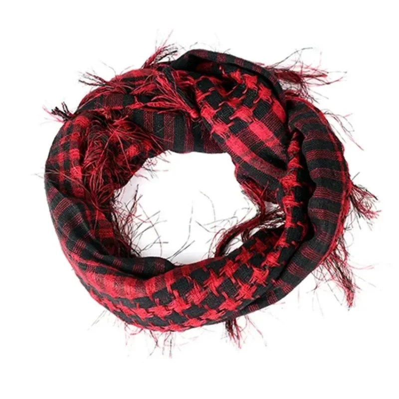 Face Scarf Headgear Military Uniform Tactical Outdoor Army Arab Scarf Shawl Wrap Tassel for Men Militar Soldier Hiking